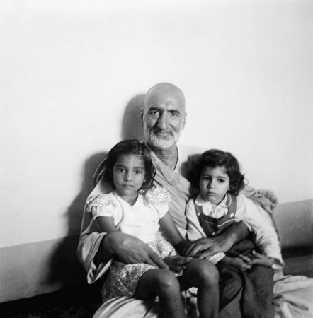 Photo for Khan Abdul Gaffar Khan with Manilal Gandhis daughter and Dr. Dinshah Mehtas daughter at Pune, 1944 - Royalty Free Image