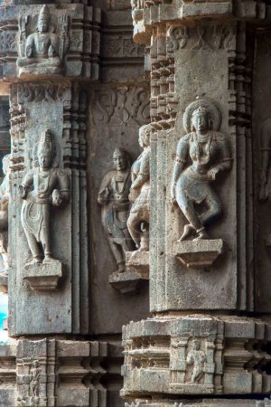 escultura kopeshwar templo, Kolhapur, Maharashtra, India, Asia
