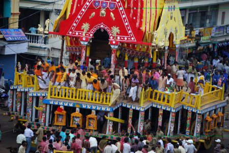 Photo for Procession of Rath yatra car festival journey of Jagannath, Puri, Orissa, India - Royalty Free Image