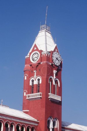 Close up, Chennai Central railway station, Chennai, Tamil Nadu, India, Asia