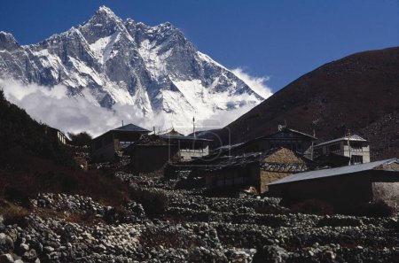 Téléchargez les photos : Nuptse-Everest, Lhotse, à partir de, Paugboche, 3860 mètres, Zone du mont Everest Népal - en image libre de droit