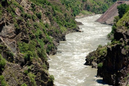Fluss Jhelum Uri Sektor Jammu und Kaschmir Indien Asien
