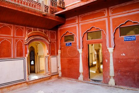 Drinnen in Hawa Mahal; Jaipur; Rajasthan; Indien