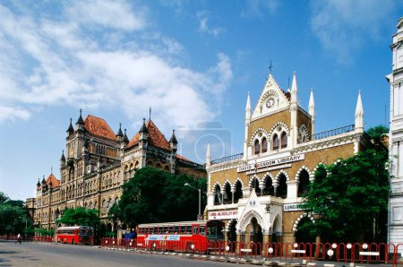 Photo for Elphinstone college and David Sassoon Library Heritage building , Bombay Mumbai , Maharashtra , India - Royalty Free Image