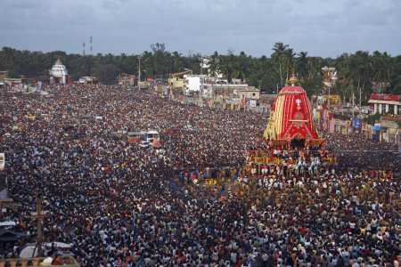Téléchargez les photos : Rath yatra ou festival de chariots de Jagannath, Puri, Orissa, Inde - en image libre de droit
