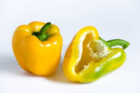 The Bell Peppers ; capsicums yellow originated from Mexico