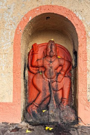 Hanuman statue, mahuli, vishweshwar, mahadev, temple, satara, maharashtra, india, asia