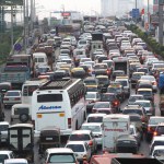 Traffic on western express highway , Bandra , Bombay Mumbai , Maharashtra , India