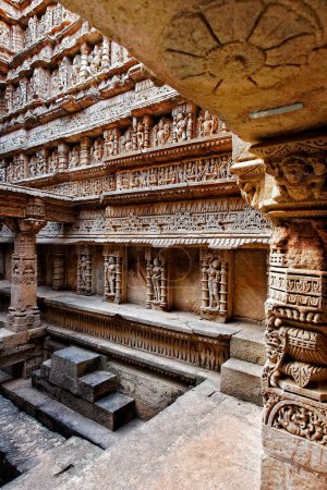 Photo for Rani ki vav ; step well ; underground structure ; Patan ; Gujarat ; India - Royalty Free Image