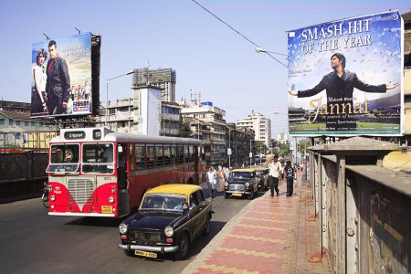 Foto de Bollywood hindi película cartel jannat, Maulana Shaukatali carretera, Grant carretera, Bombay ahora Mumbai, Maharashtra, India - Imagen libre de derechos