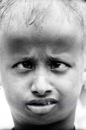 Photo for Blind boy at Victoria blind school, Bombay Mumbai, Maharashtra, India - Royalty Free Image