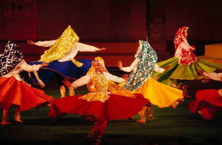 Foto de Danza folclórica, haryana, India - Imagen libre de derechos