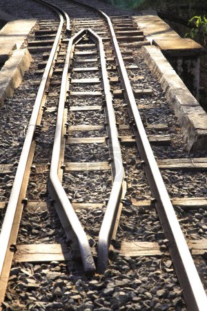 Mini train tracks in Sanjay Gandhi National Park ; Borivali ; Bombay Mumbai ; Maharashtra ; India