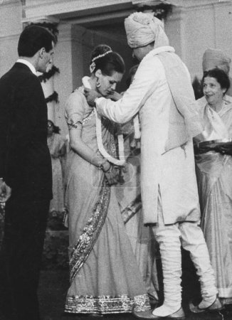 Photo for Wedding pictures of late prime minister of India Mr. Rajiv Gandhi with Sonia Gandhi - Royalty Free Image