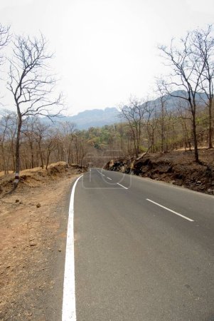 Téléchargez les photos : Route en été route nationale no 222 à Malshej ghat ; Maharashtra ; Inde - en image libre de droit