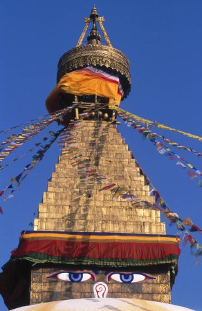Téléchargez les photos : Temple Bodhnath, stupa bouddhiste, Katmandou, Népal - en image libre de droit