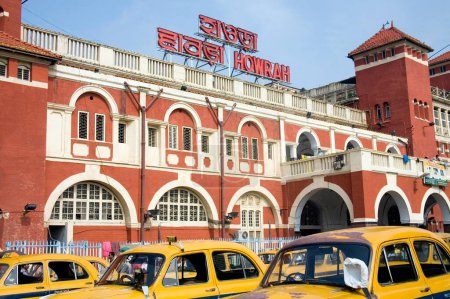 Photo for Howrah Railway station ; Street Scene ; Calcutta Kolkata ; West Bengal ; India - Royalty Free Image