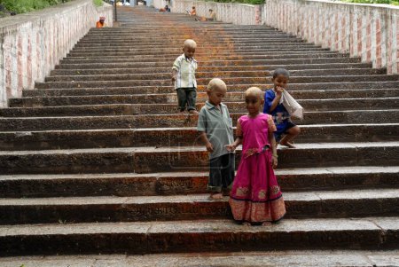 Photo for Steps leading up to Subrahmanya temple, Tirutani, Tamil Nadu, India - Royalty Free Image