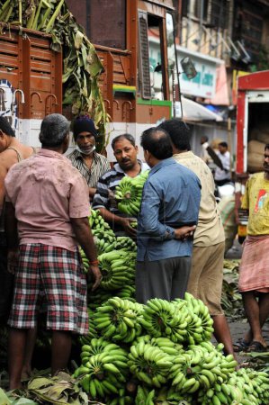 Photo for Truck loaded with Fruit Banana, mumbai, maharashtra, India, Asia - Royalty Free Image