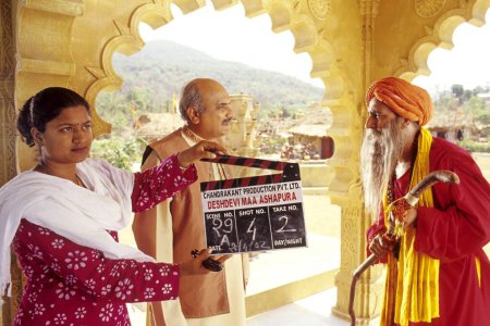 Téléchargez les photos : Temple set of hindi film in filmcity, bomay mumbai, maharshtra, Inde - en image libre de droit