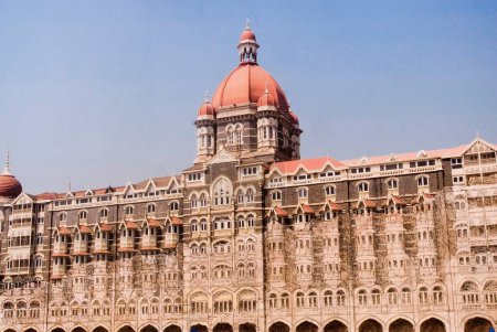 Painting of Hotel Taj Mahal in mixed media by Pradeep Chandra & Safdar Shamee