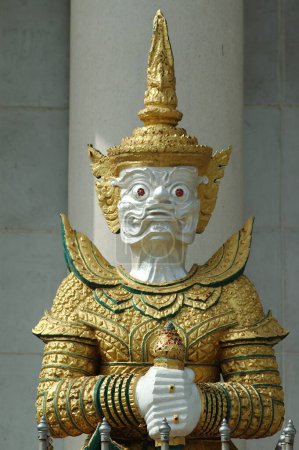 Grand Palace (Wat Phra Kaeo) Ramakien Figures , Bangkok , Thailand