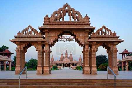 Photo for Swaminarayan temple ; BAPS ; district Bhavnagar; Gujarat ; India - Royalty Free Image