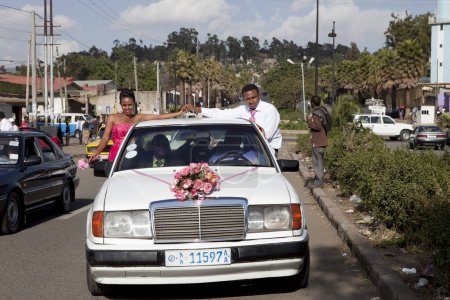 Photo for Wedding Couple Addis Ababa Ethiopia Africa - Royalty Free Image