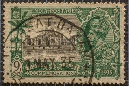 Photo for Victoria memorial, calcutta, postage stamps, india, asia - Royalty Free Image
