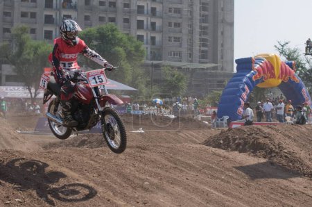 Foto de Motocross bike race Pune Maharashtra India Asia Dic 2011 - Imagen libre de derechos