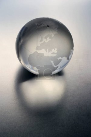 Photo for Round glass globe of world showing Asia , Indian Ocean, India - Royalty Free Image
