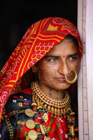 Foto de Kutchi rabadi mujer, kutch, gujarat, india, asia - Imagen libre de derechos
