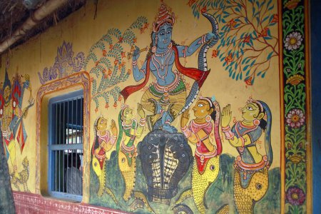 Photo for Wall painting ; Raghurajpur a art & craft village near Puri ; Orissa ; India - Royalty Free Image