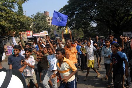 Photo for The Dalit community resort to violent protests, Bombay now Mumbai, Maharashtra, India - Royalty Free Image