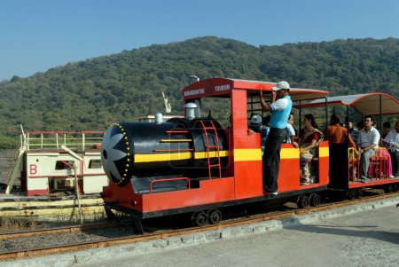 Photo for Toy train for tourist at Elephanta caves ; Maharashtra ; India - Royalty Free Image