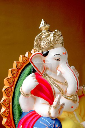 Ganesh ganpati Festival Elefantenkopf Lord Idol für Ganesh Festival, hergestellt in Penn, in der Nähe von Mumbai Bombay, Maharastra, Indien