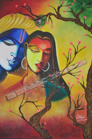 Téléchargez les photos : Peinture Radha Krishna - en image libre de droit
