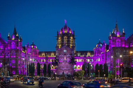 Téléchargez les photos : Gare de Chhatrapati Shivaji Terminus, Mumbai, Maharashtra, Inde, Asie - en image libre de droit