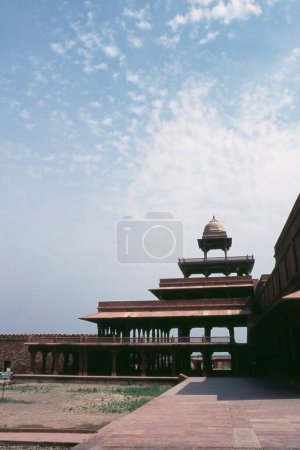 View of Panch Mahal, Fatehpur Sikri, Agra, Uttar Pradesh, India, Asia