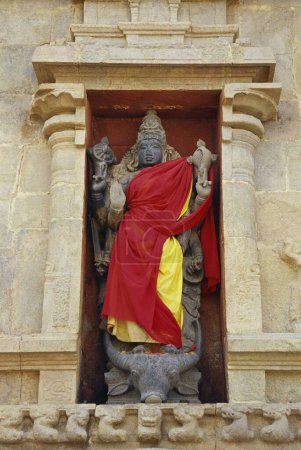 Téléchargez les photos : Déesse Durga dans le temple de Brahadeswara, Thanjavur, Tamil Nadu, Inde - en image libre de droit