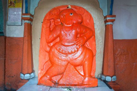 Téléchargez les photos : Seigneur Hanuman au temple omkareshwar ; Pune ; Maharashtra ; Inde 2009 - en image libre de droit