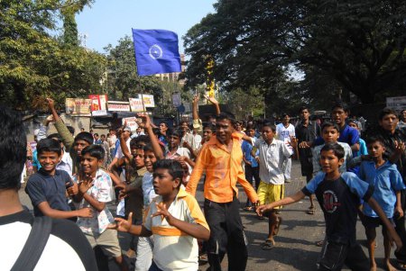 Photo for The Dalit community resort to violent protests, Bombay now Mumbai, Maharashtra, India - Royalty Free Image