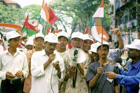 Téléchargez les photos : Campagne électorale 1999, Bombay Mumbai, Maharashtra, Inde - en image libre de droit