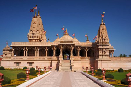 Foto de Patrimonio; BAPS; Templo swaminarayan; distrito Junagadh; Saurashtra; Gujarat; India - Imagen libre de derechos