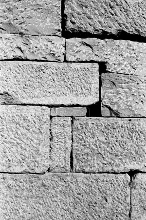 Téléchargez les photos : Mur de briques de pierre du temple Jain Jaisalmer Rajasthan Inde Asie 1984 - en image libre de droit
