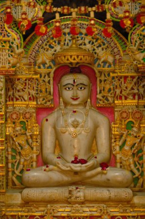 Parshwanath idol Jain temple, Jaisalmer, Rajasthan, India, Asia