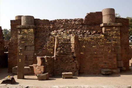 The ruins of Sarnath ; where Lord Gautam Buddha lived near the Dhamekh Stupa Sarnath ; Uttar Pradesh ; India