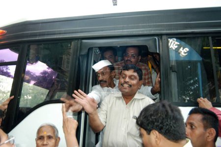 Foto de Arun Gawli es un famoso gángster convertido en político de Bombay ahora Mumbai, Maharashtra, India - Imagen libre de derechos