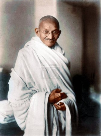 Téléchargez les photos : Rare photo studio du Mahatma Gandhi prise à Londres, 1931 - en image libre de droit