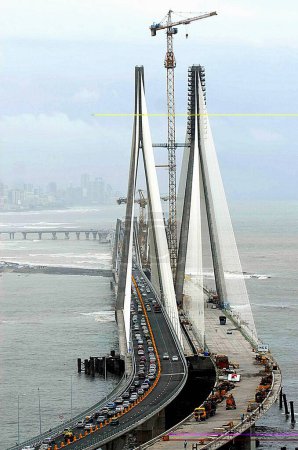 Journée d'ouverture du pont de liaison maritime Bandra Worli Rajiv Gandhi ; Bombay Mumbai ; Maharashtra ; Inde